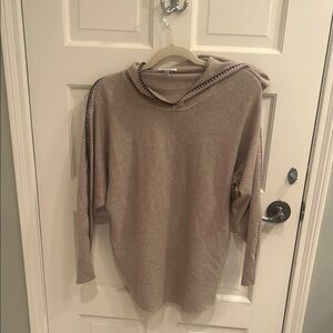 Elegant Beige Women's Cowl Neck Sweater